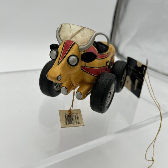 COW PARADE The UDDER 500 Race Car Flames Westland Gift 2006 Tag & Box #7728 👀👇 - Picture 13 of 16